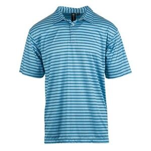 Burnside B0101 Men's Burn Golf Polo Blue Striped M New